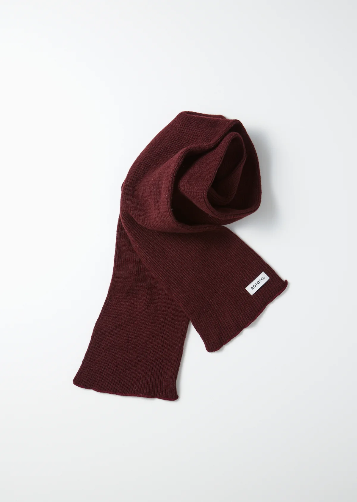 ROTOTO - Merino Lambswool Scarf - Dark Bordeaux