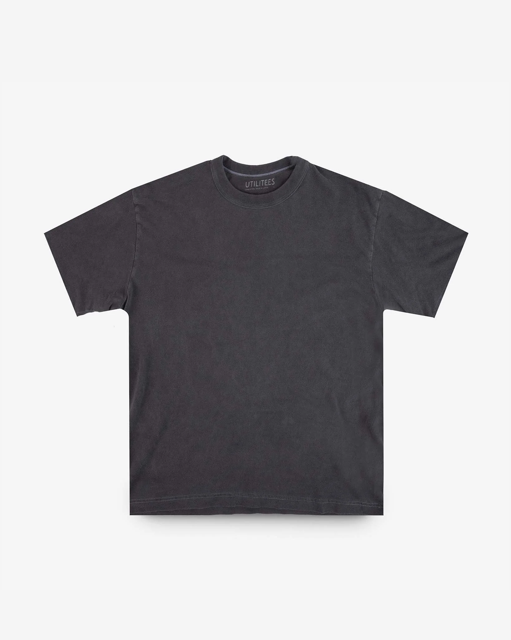 UTILITEES - 5.5oz Loopwheel Crew Neck T-Shirt - Charcoal