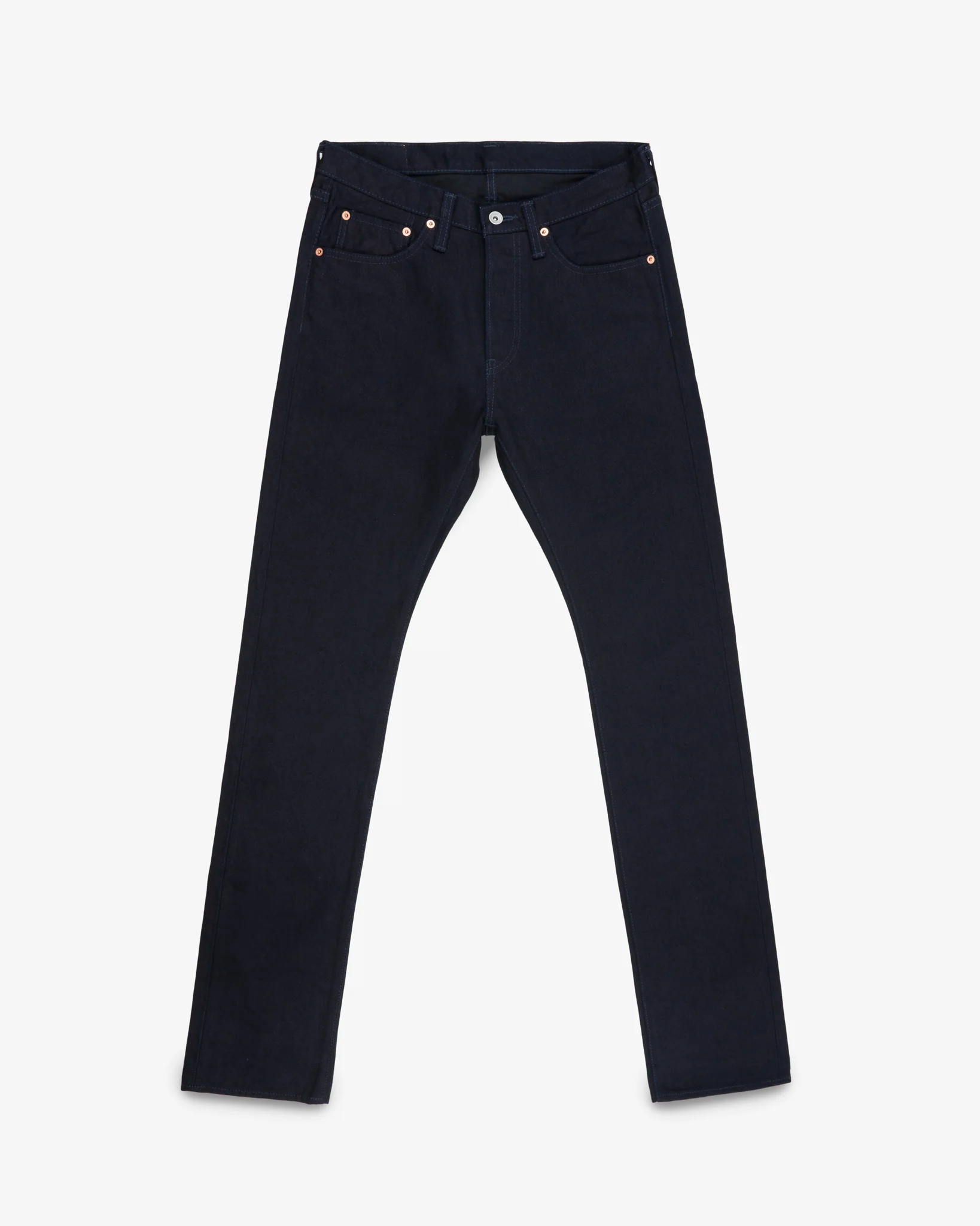 14oz Selvedge Denim Slim Cut Jeans - Indigo/Black