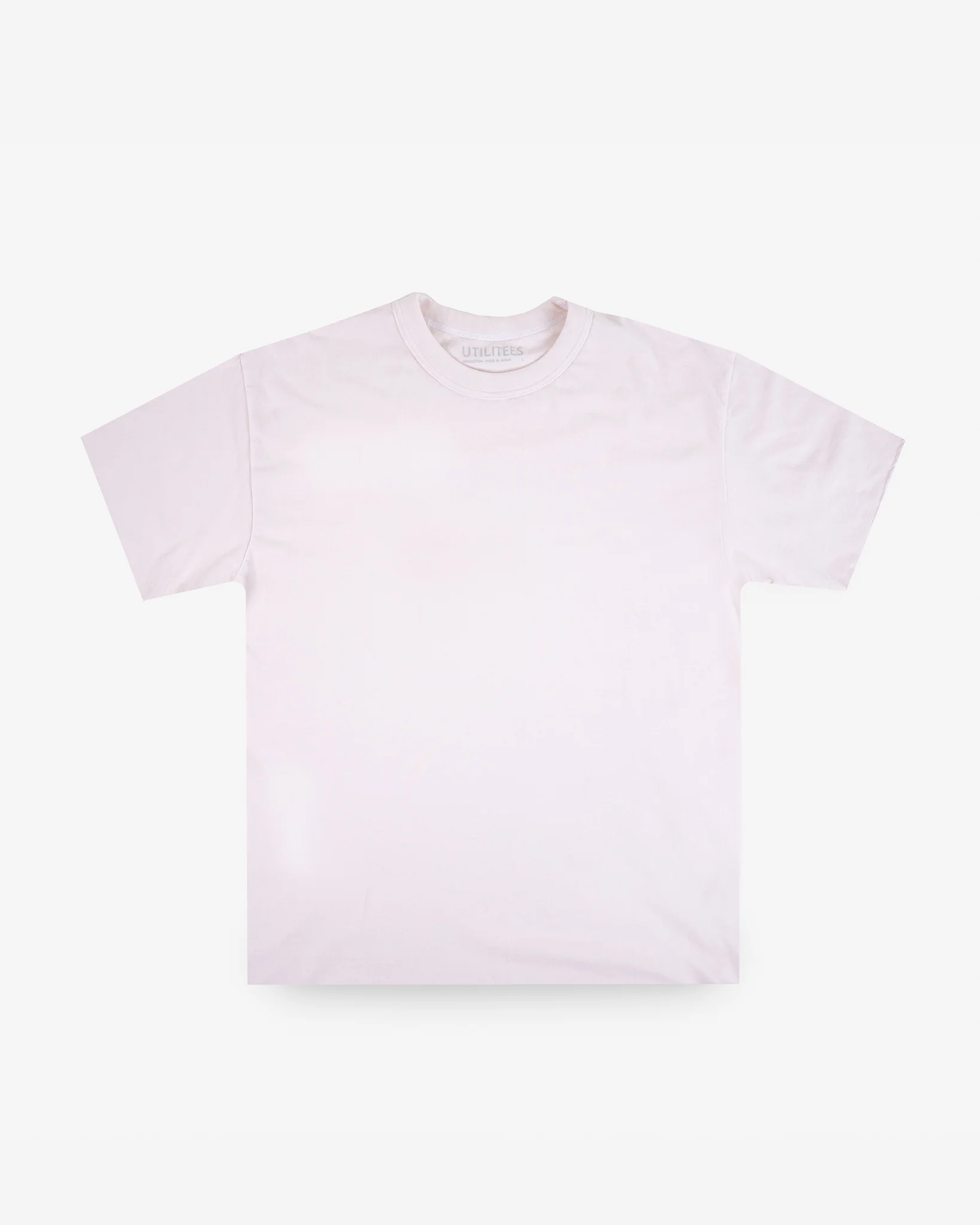 UTILITEES - 5.5oz Loopwheel Crew Neck T-Shirt - Natural Pigment Dyed Sakura