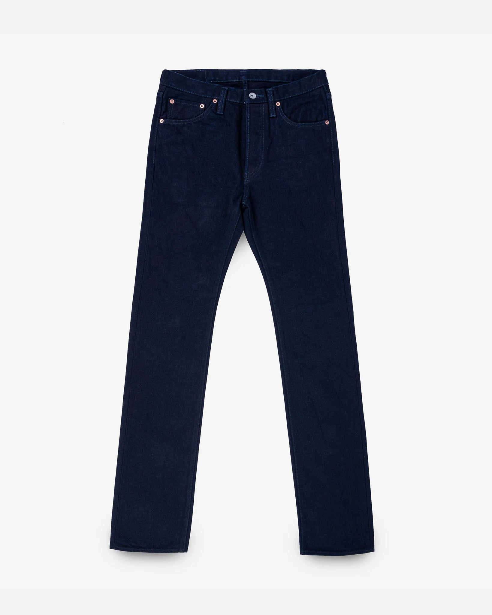 14oz Selvedge Denim Slim Straight Cut Jeans - Indigo/Indigo