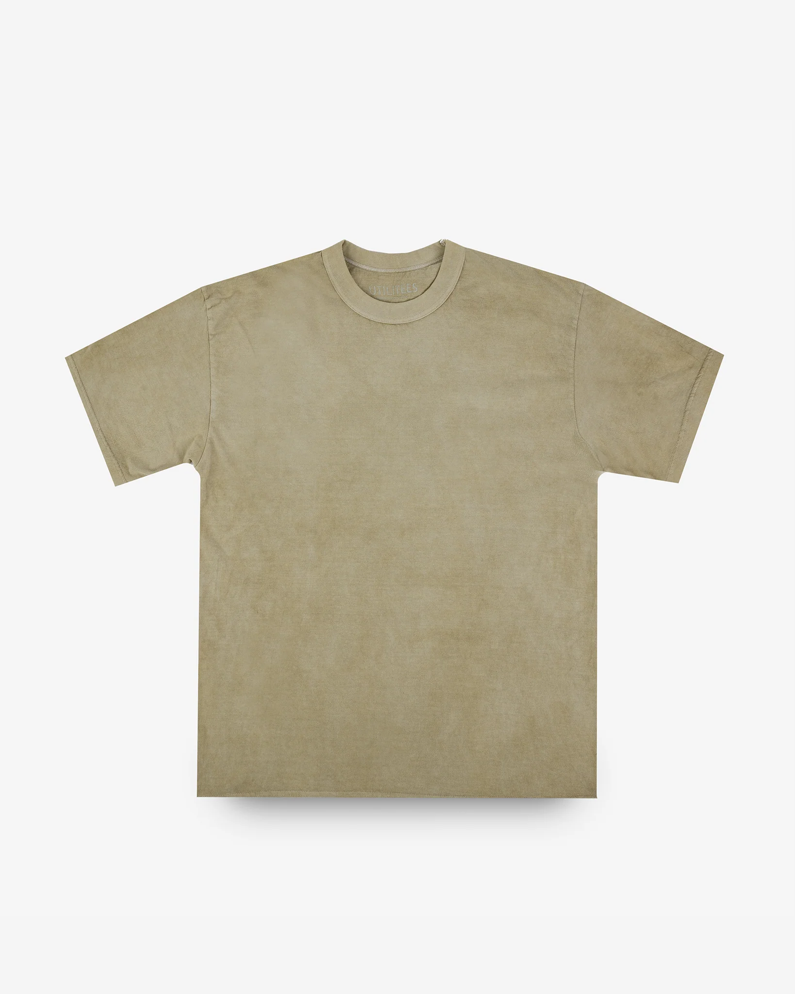 UTILITEES - 5.5oz Loopwheel Crew Neck T-Shirt - Hand Dyed Sage Green