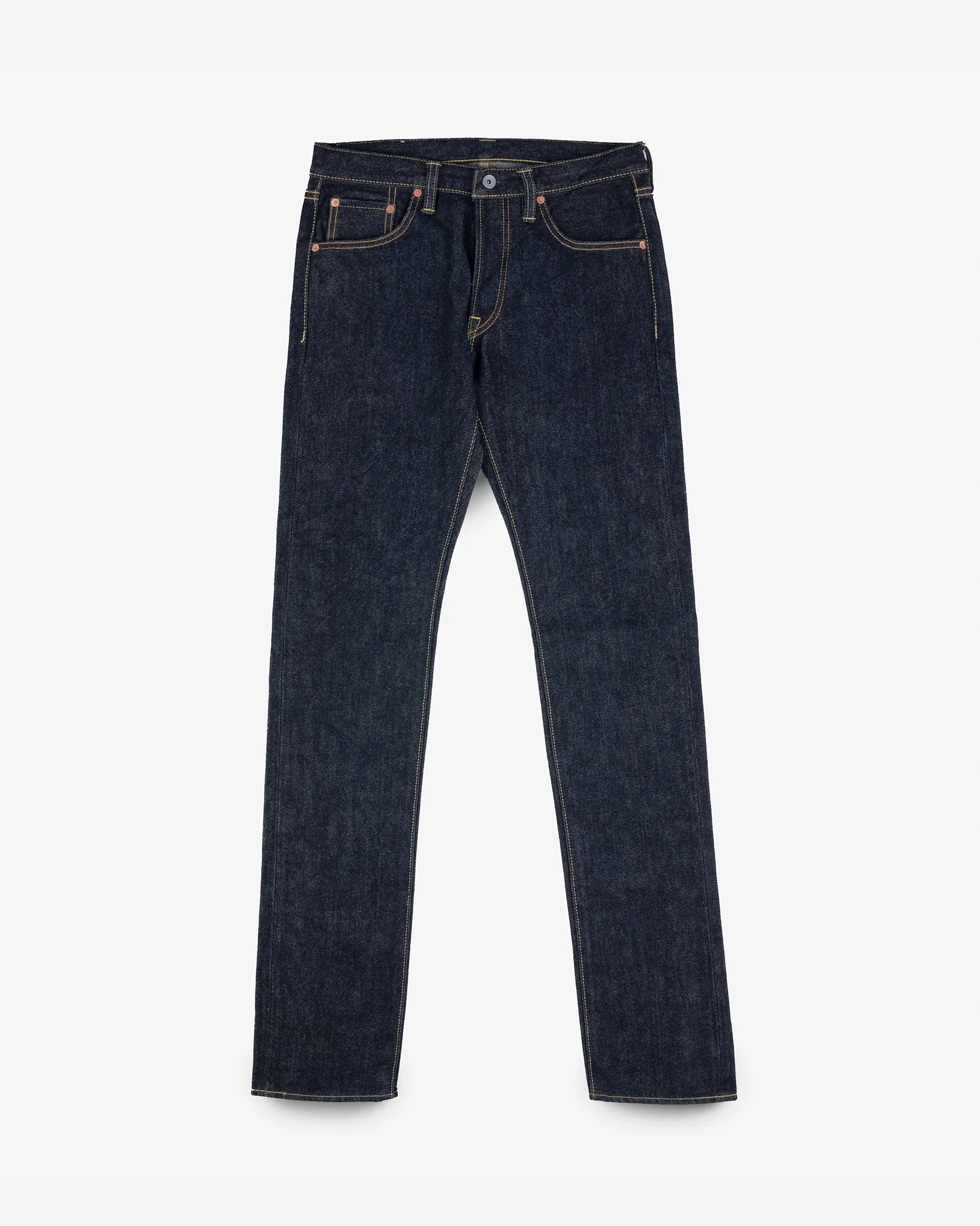 21oz Selvedge Denim Slim Tapered Cut Jeans - Indigo