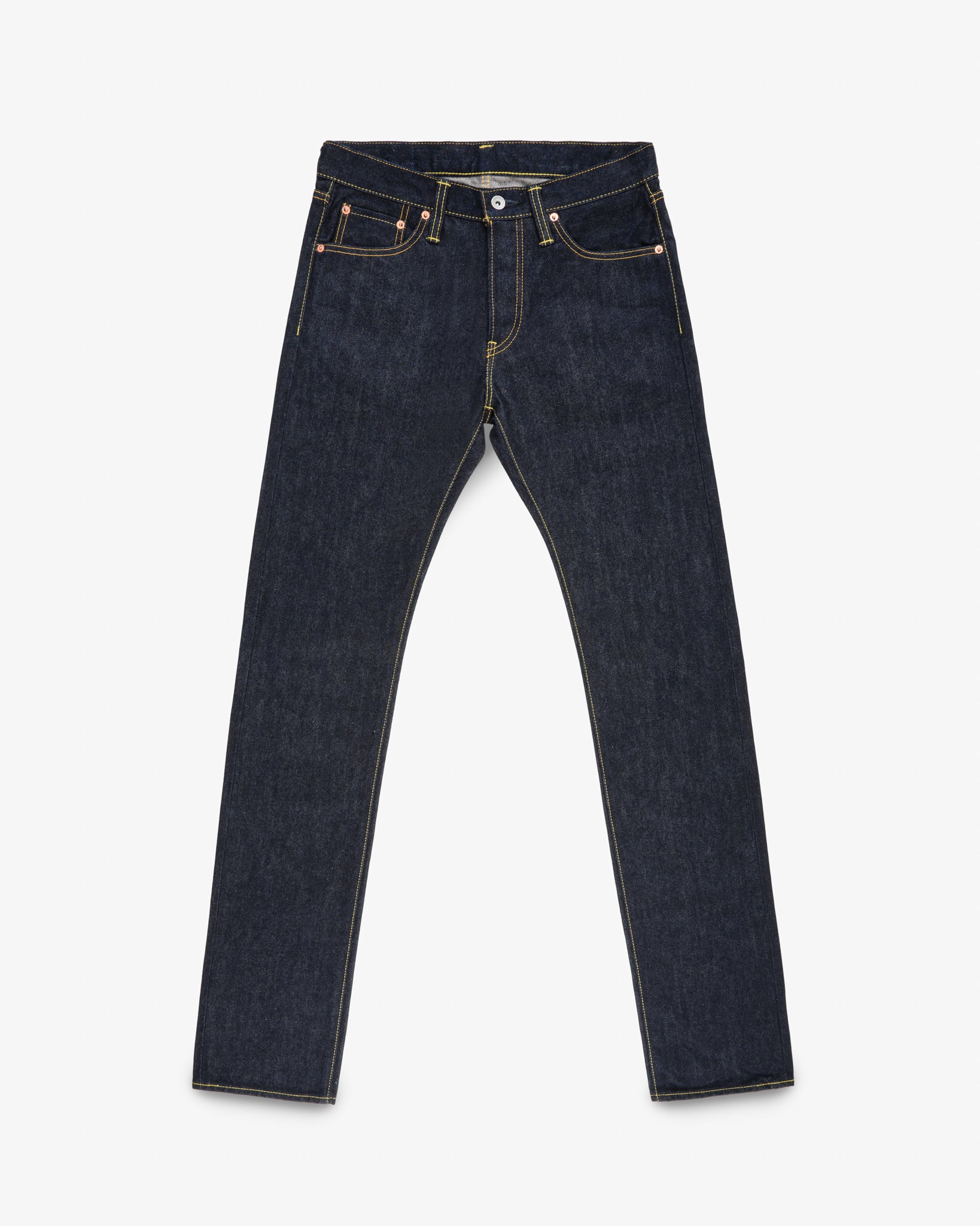14oz Selvedge Denim Slim Tapered Cut Jeans - Indigo