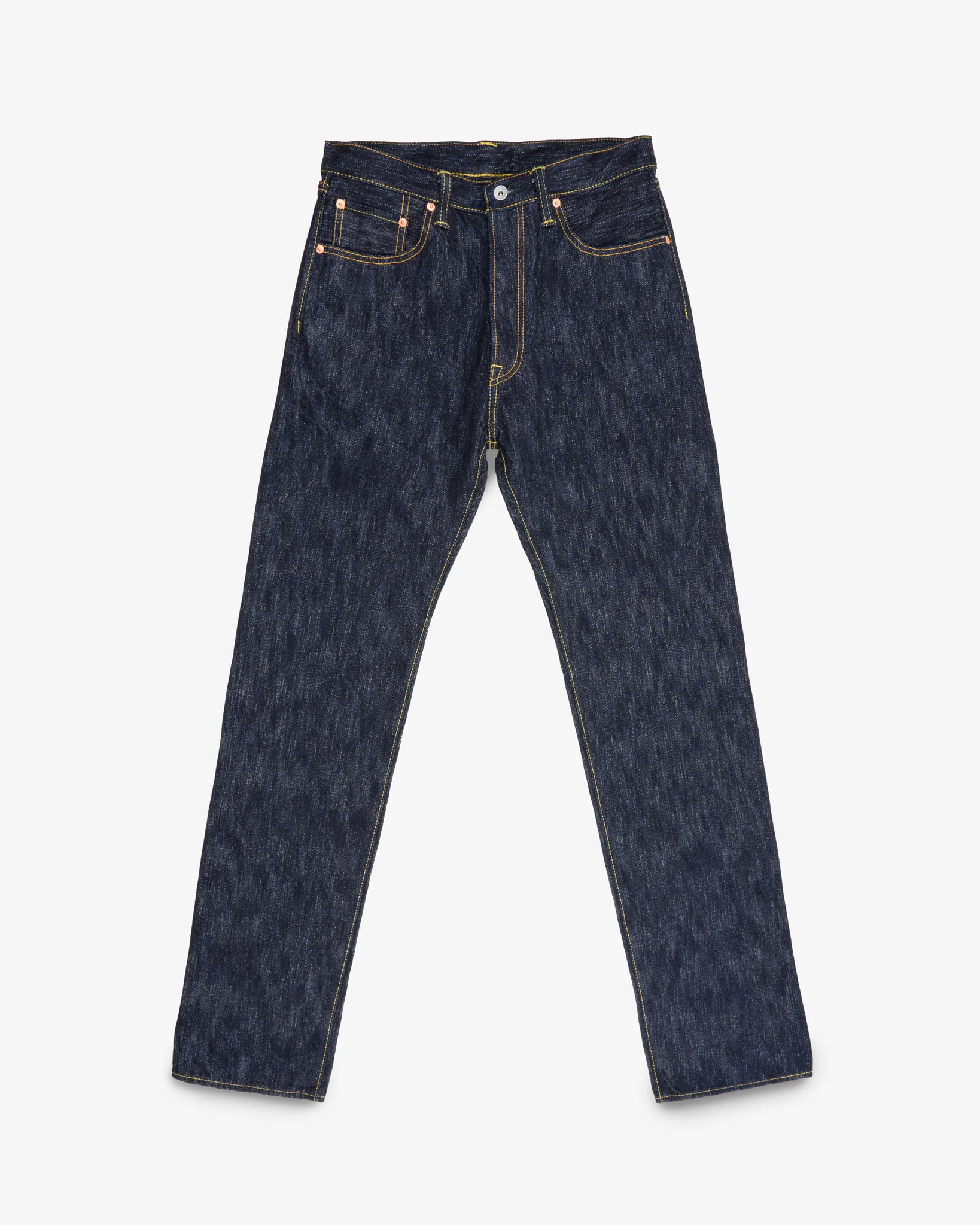The Shop Vancouver x Iron Heart Collaboration 16oz Slubby Selvedge Denim "1955" Vintage Tapered Cut Jeans - Indigo