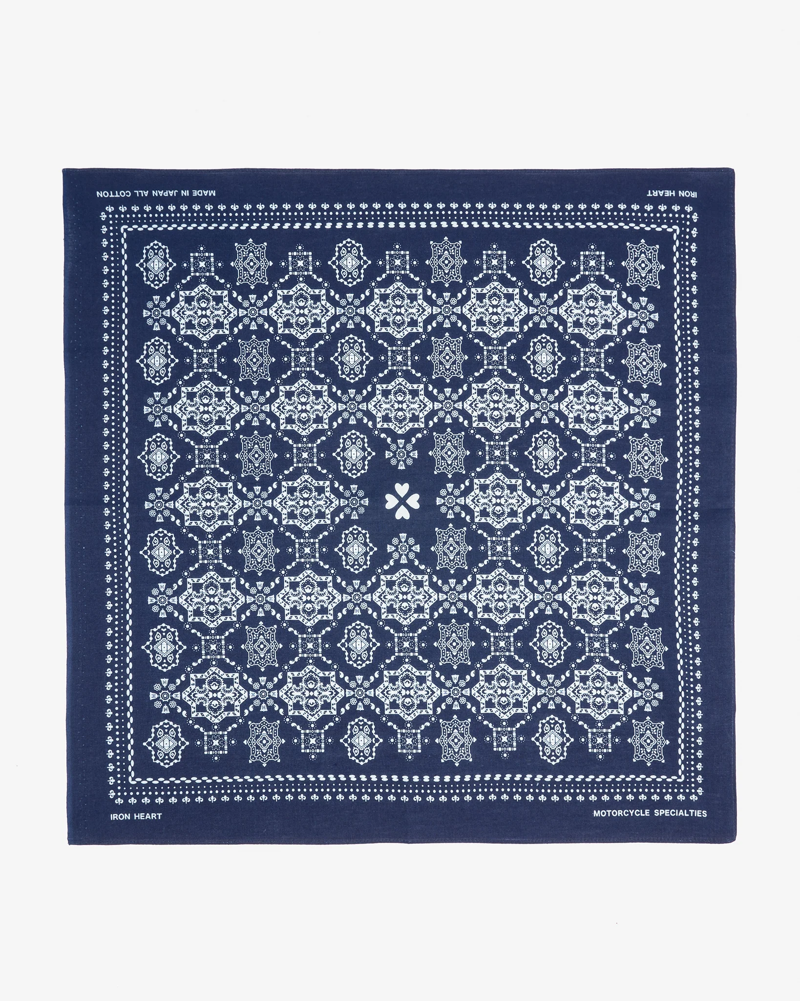 Iron Heart “Bell” Print Bandana - Indigo