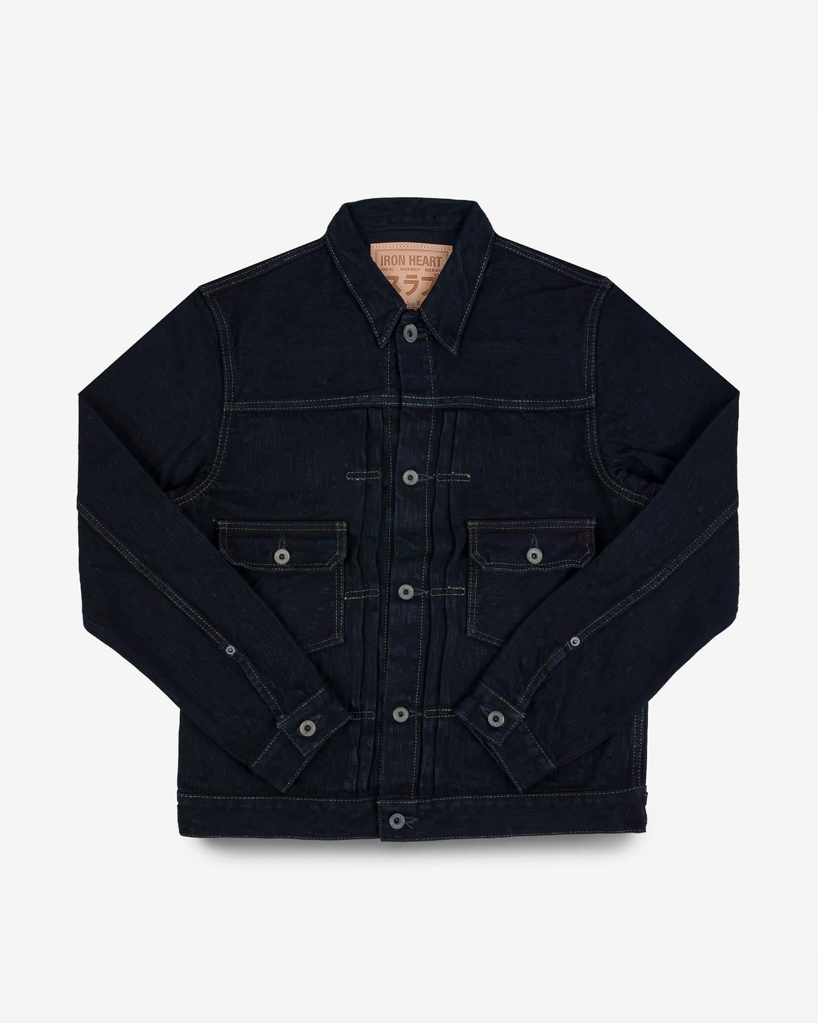16oz Slubby Selvedge Denim Type II Jacket - Indigo Overdyed Black