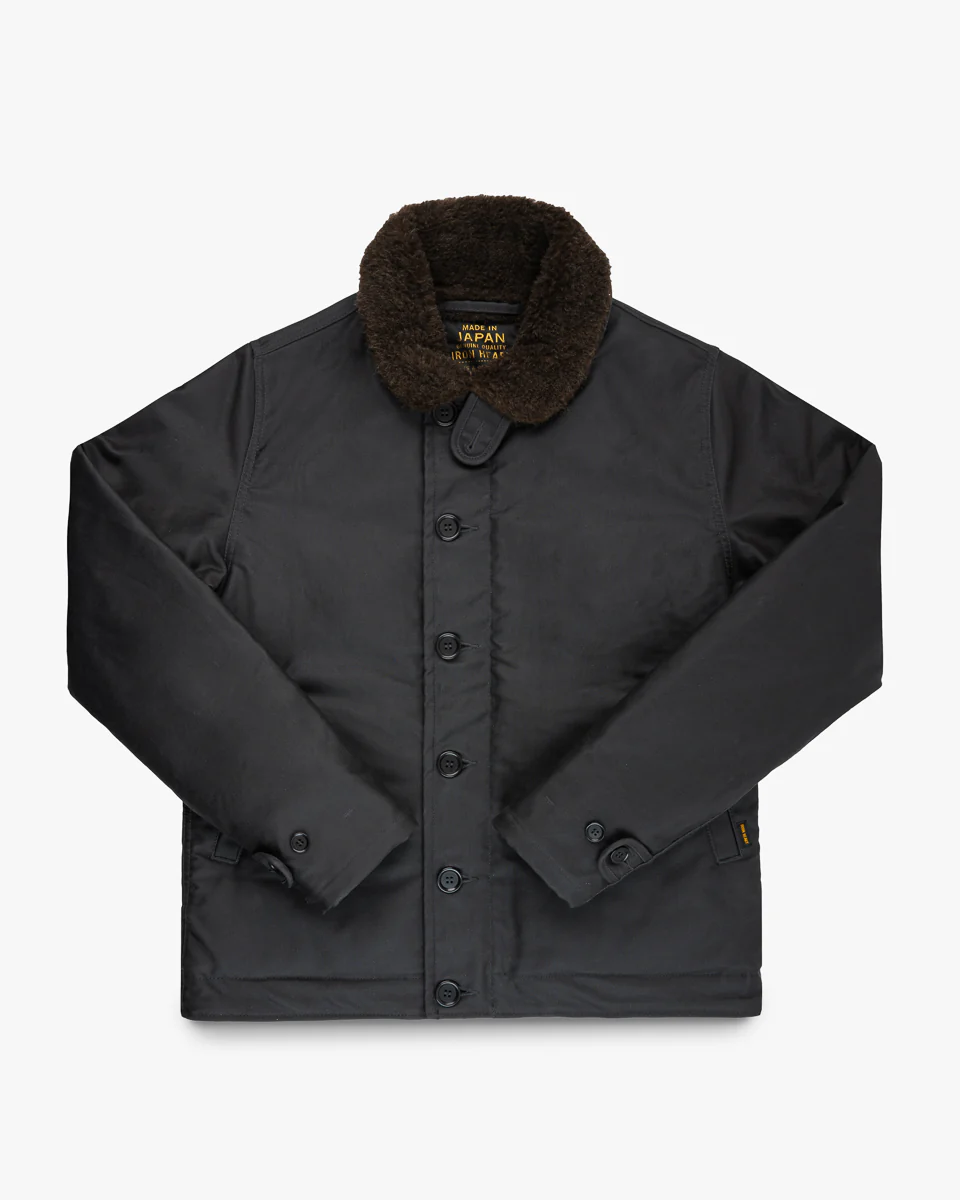 Oiled Whipcord N1 Deck Jacket - Black