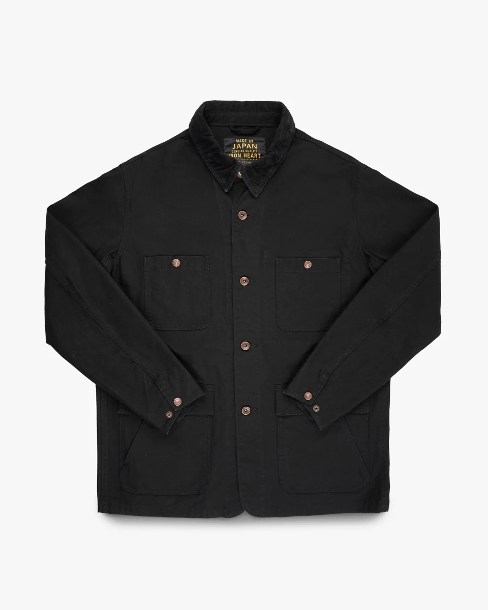 10oz Kurashikizome® Organic Cotton Duck Chore Jacket - Black