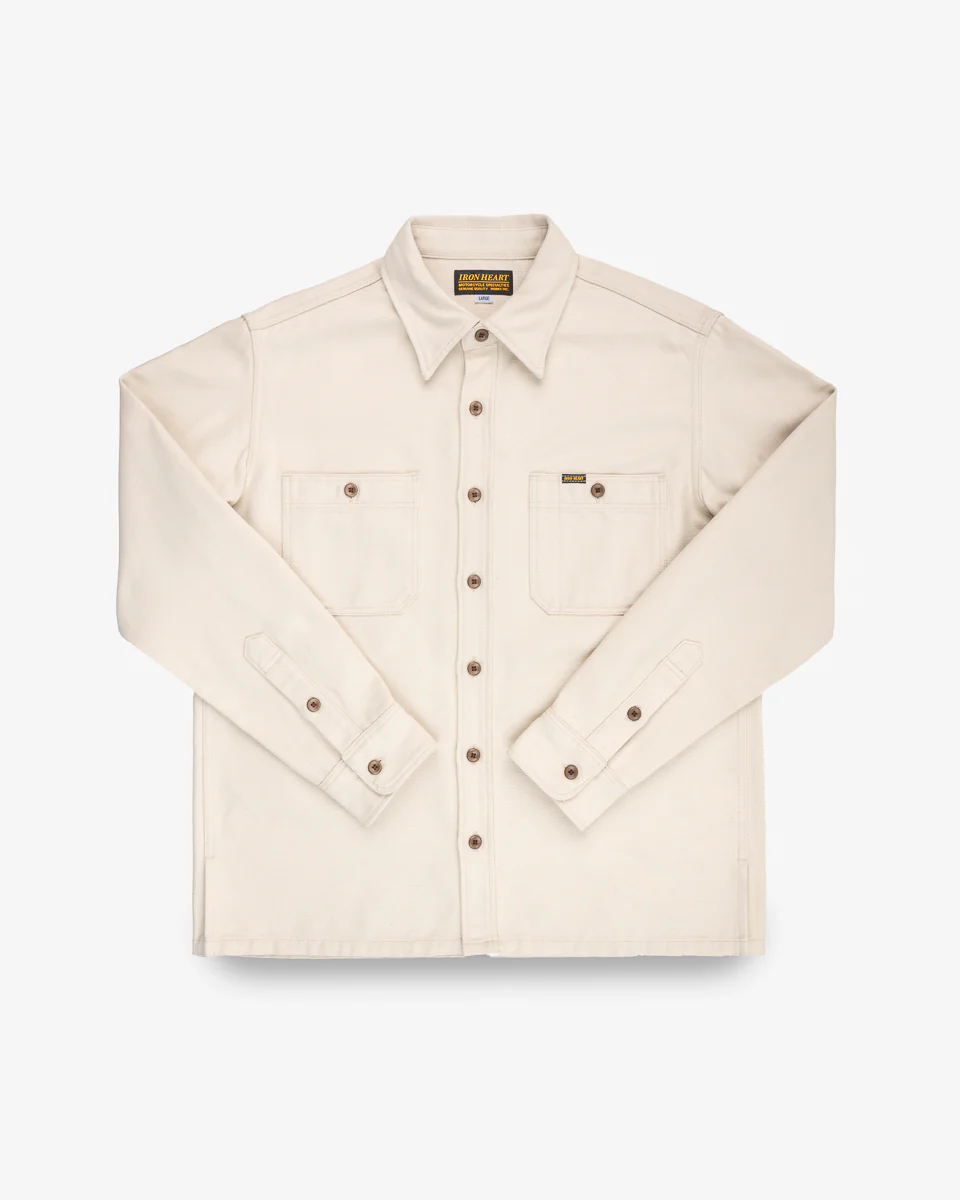 13oz Oxford Cloth Work Overshirt - Ivory