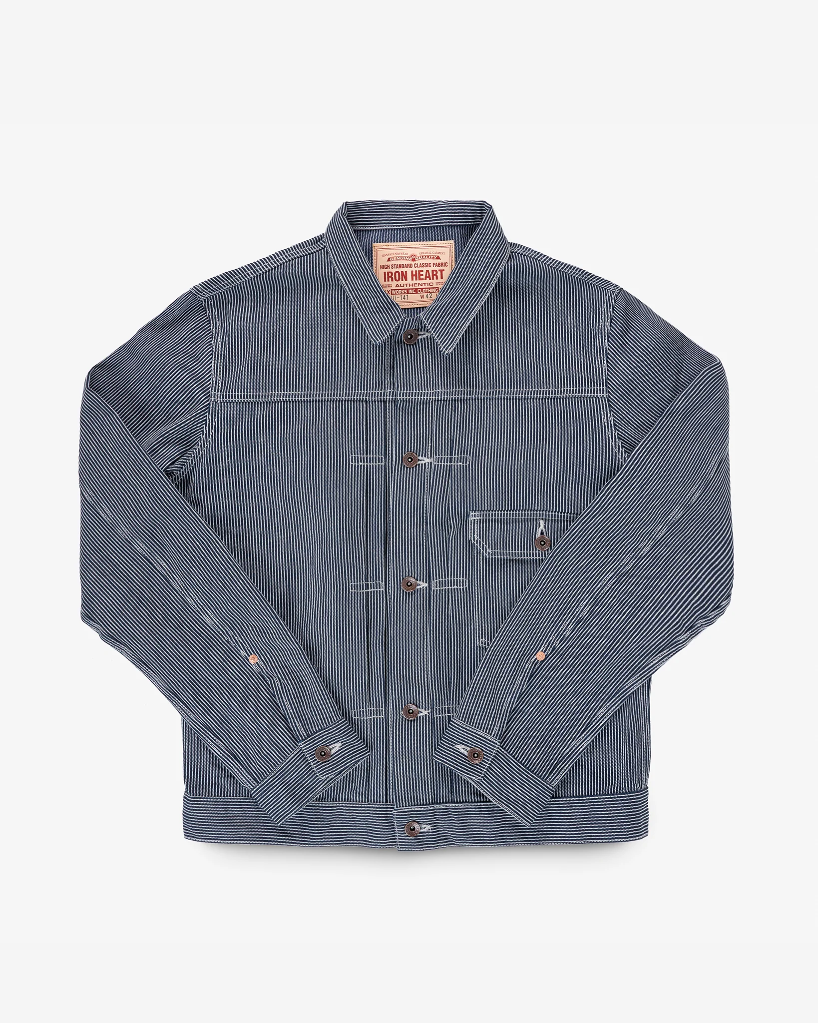 10.5oz Narrow Stripe Hickory Type I - Indigo