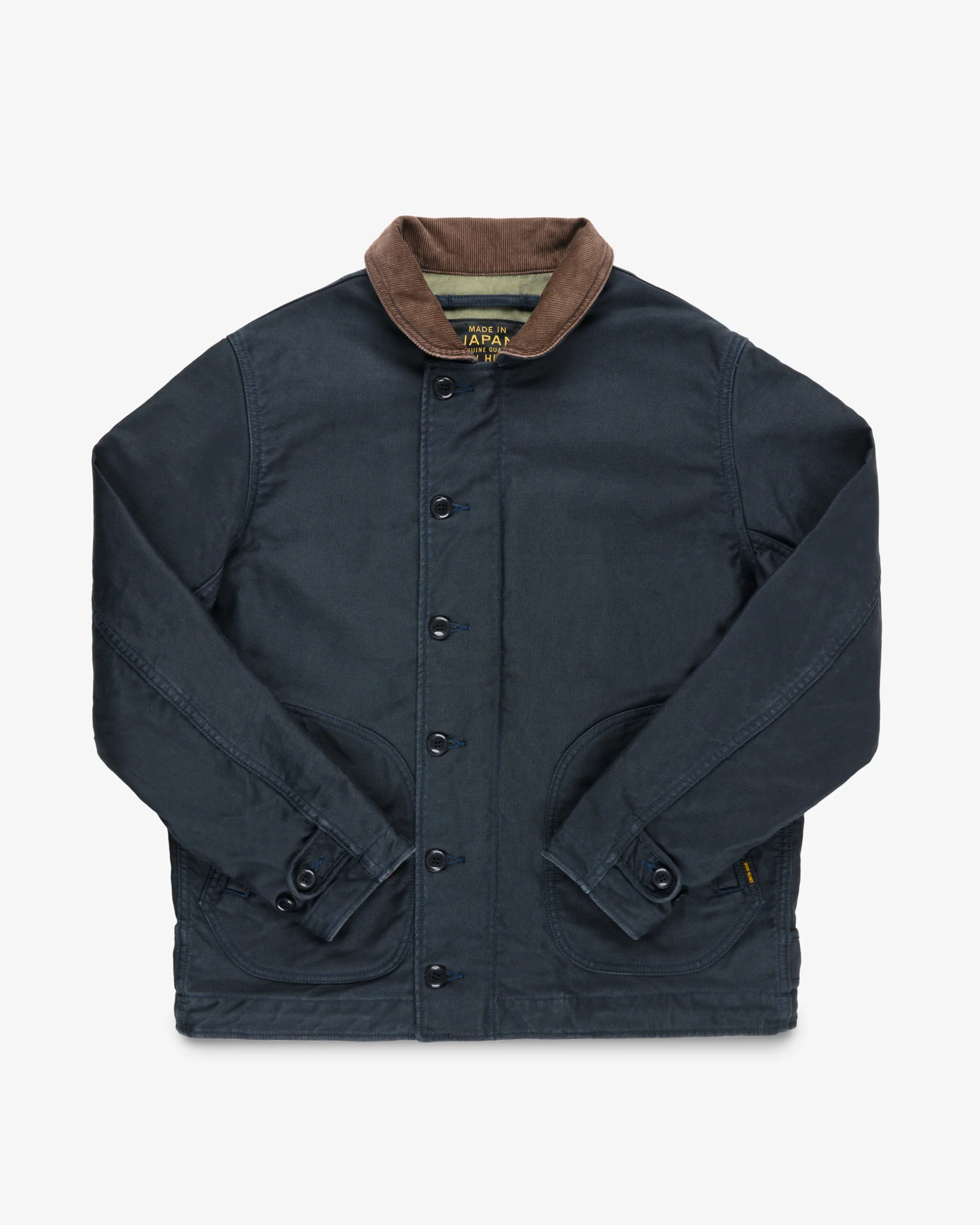12oz Whipcord Lightweight N1 Deck Jacket - Navy