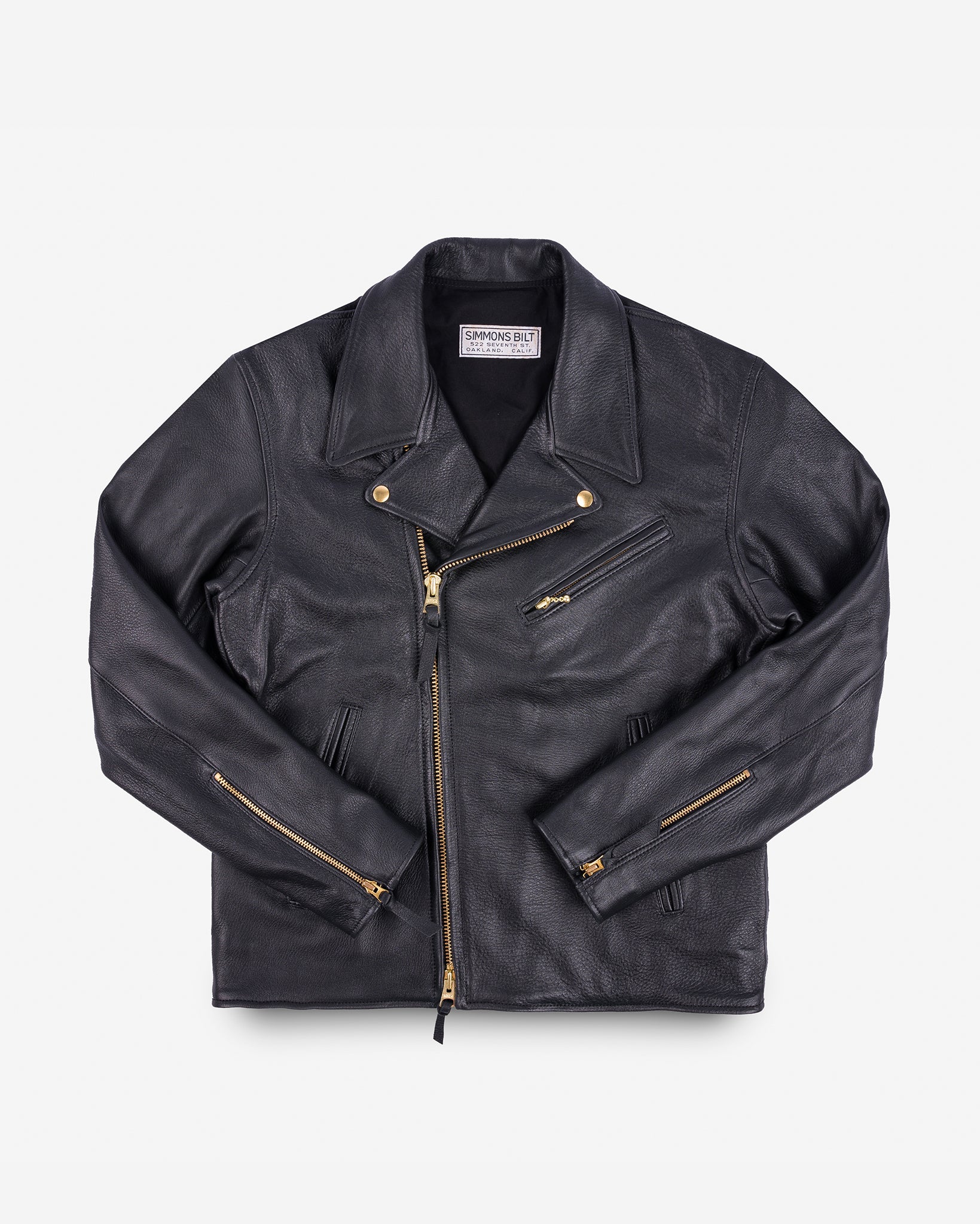 Iron Heart x Simmons Bilt Deerskin Pacific Rider's Jacket - Black