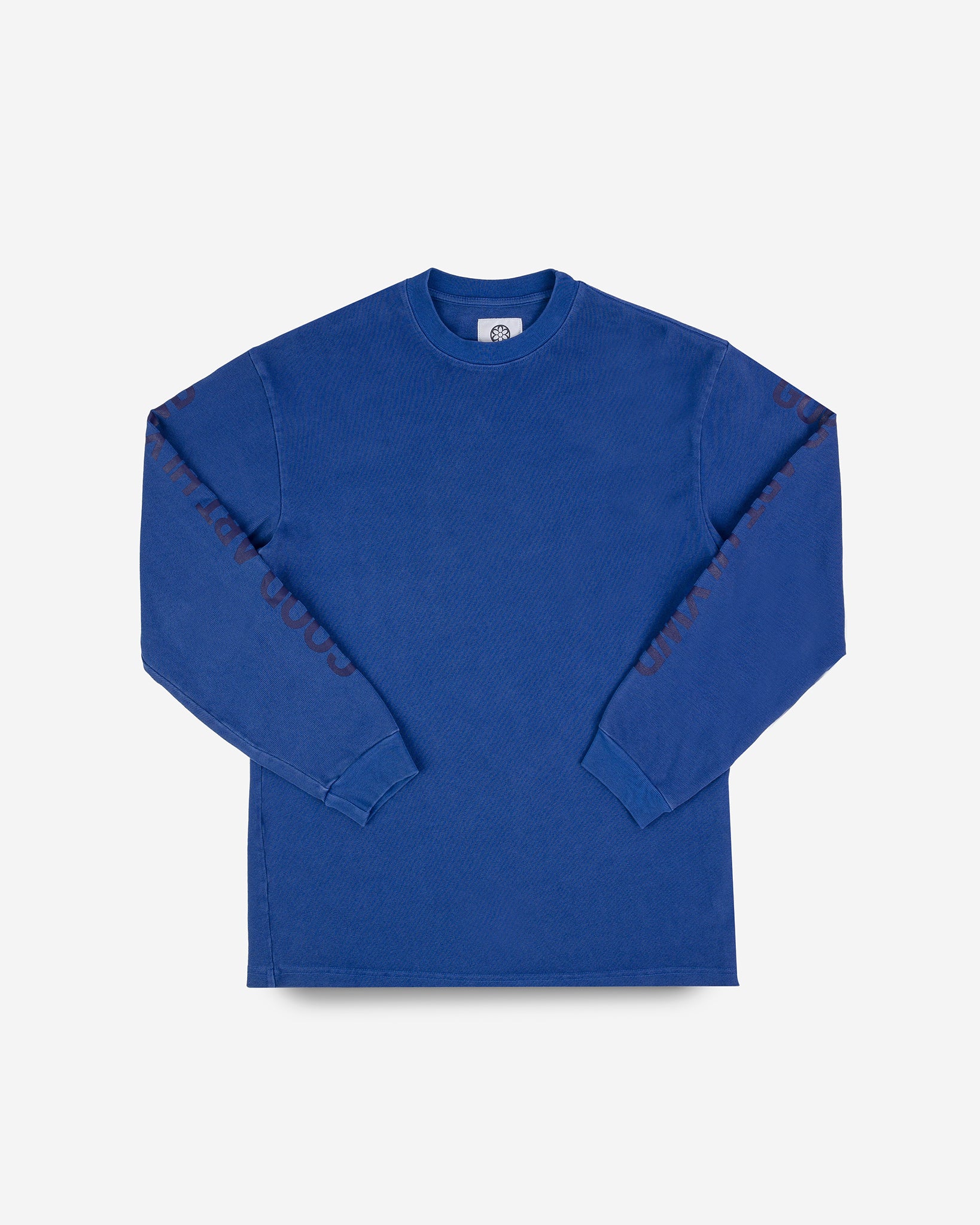 GOOD ART HLYWD Heavyweight Long Sleeve Crew Neck T-Shirt - Cobalt Blue