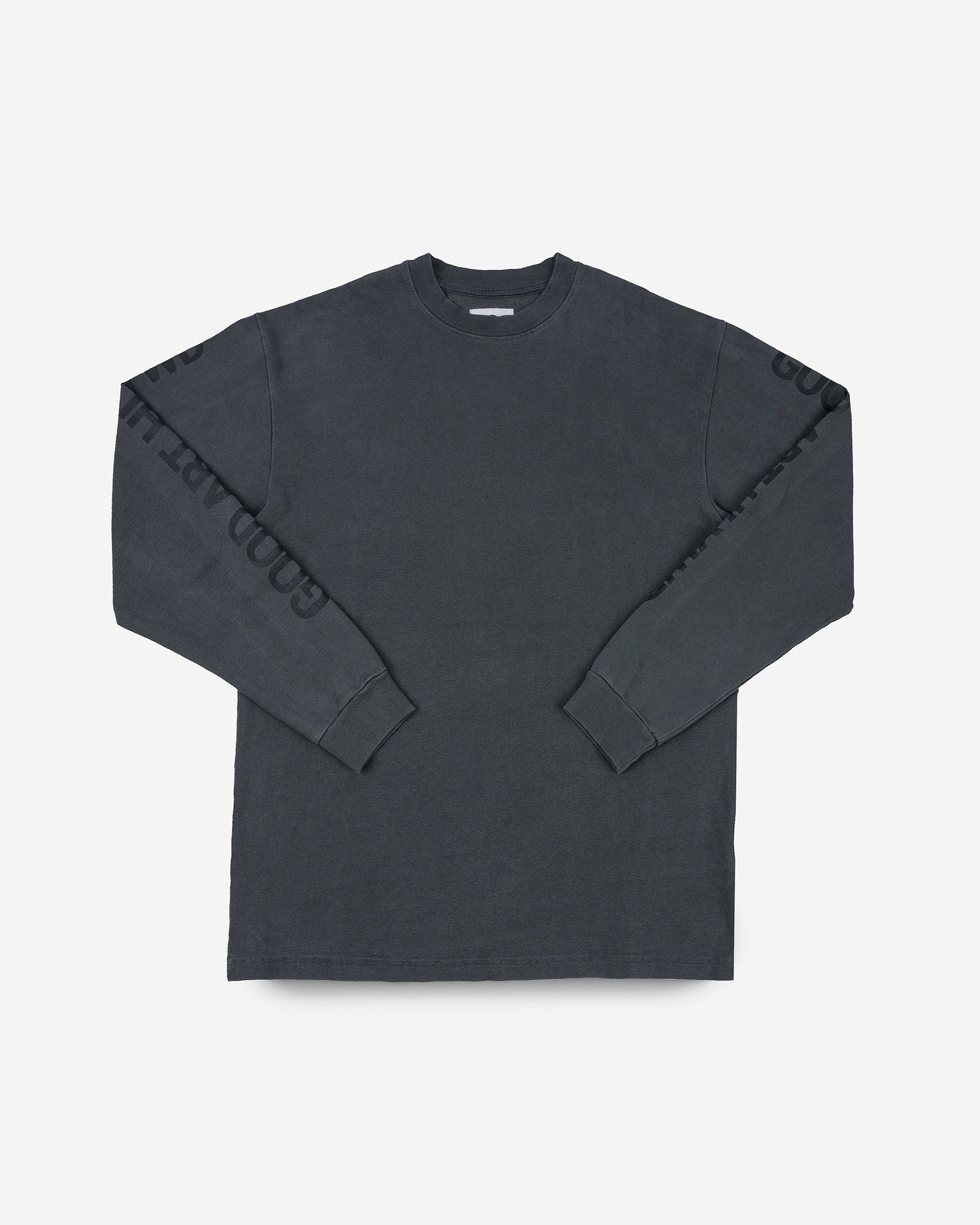 GOOD ART HLYWD Heavyweight Long Sleeve Crew Neck T-Shirt - Vintage Black