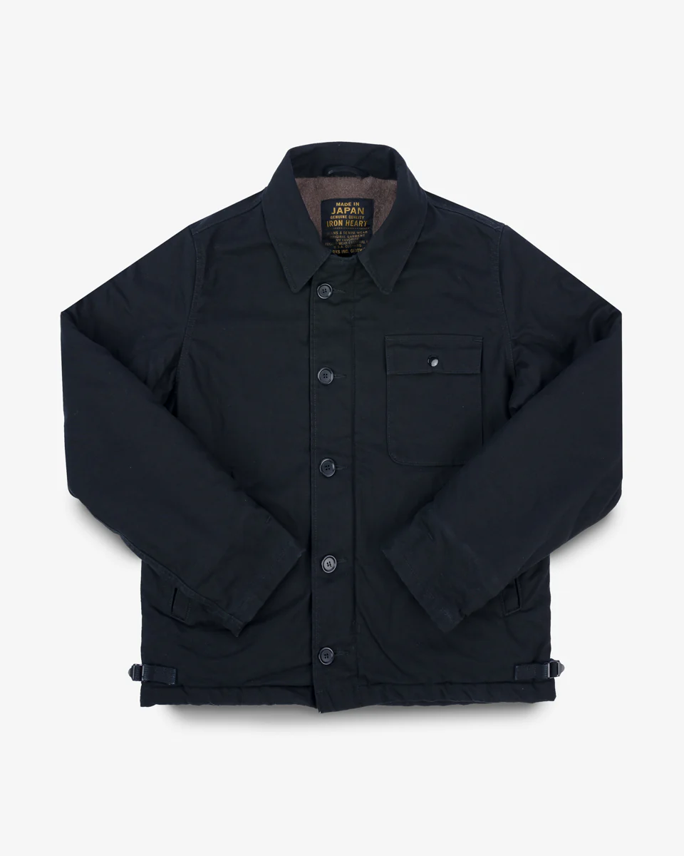 Military Serge A2 Deck Jacket - Black