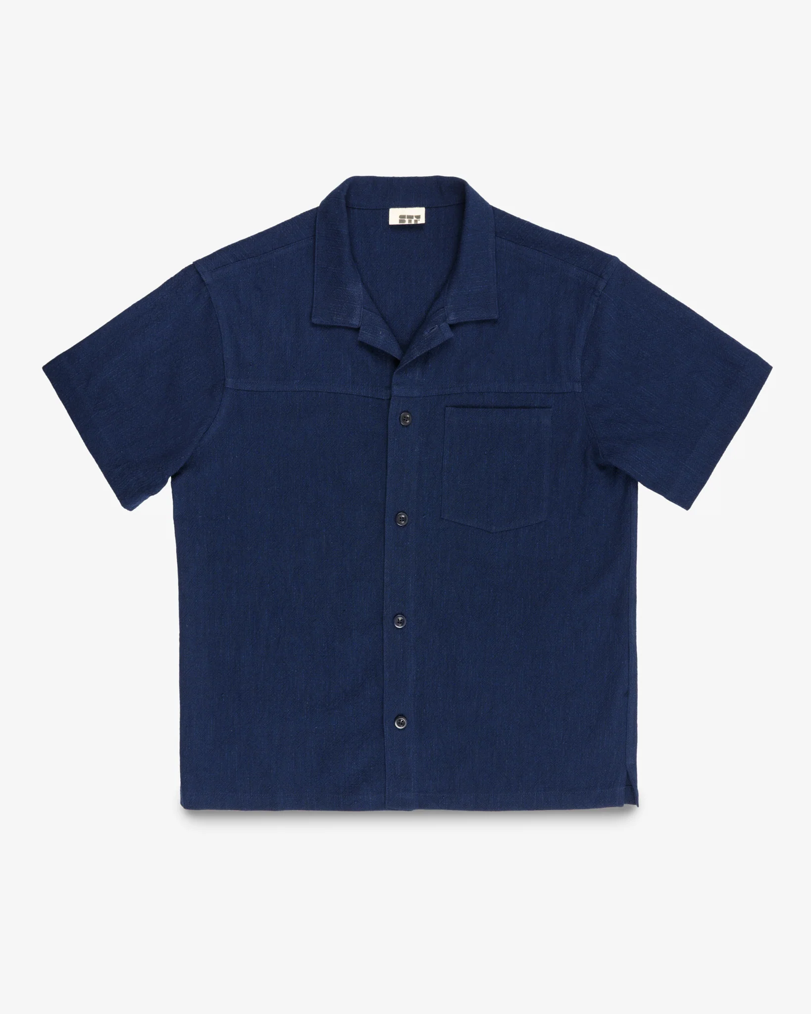 STF Japanese 8.5oz Slub Cotton Short Sleeve Shirt - Indigo