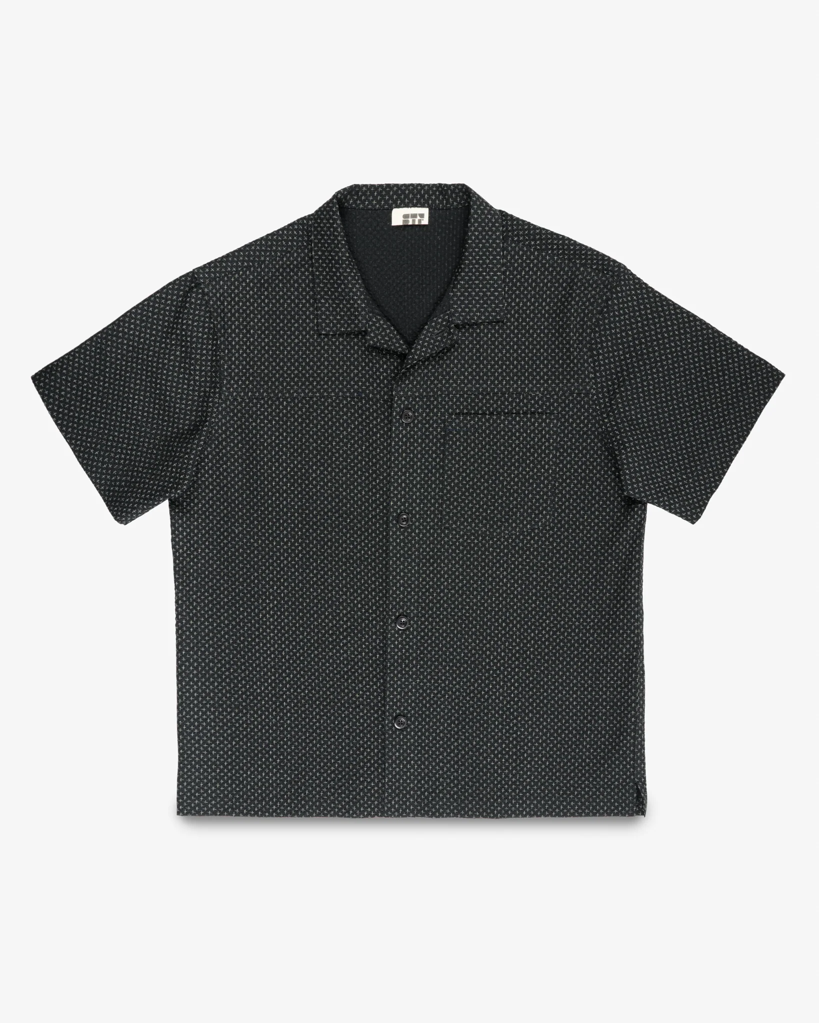 STF 3oz Japanese Seersucker Short Sleeve Shirt - Black