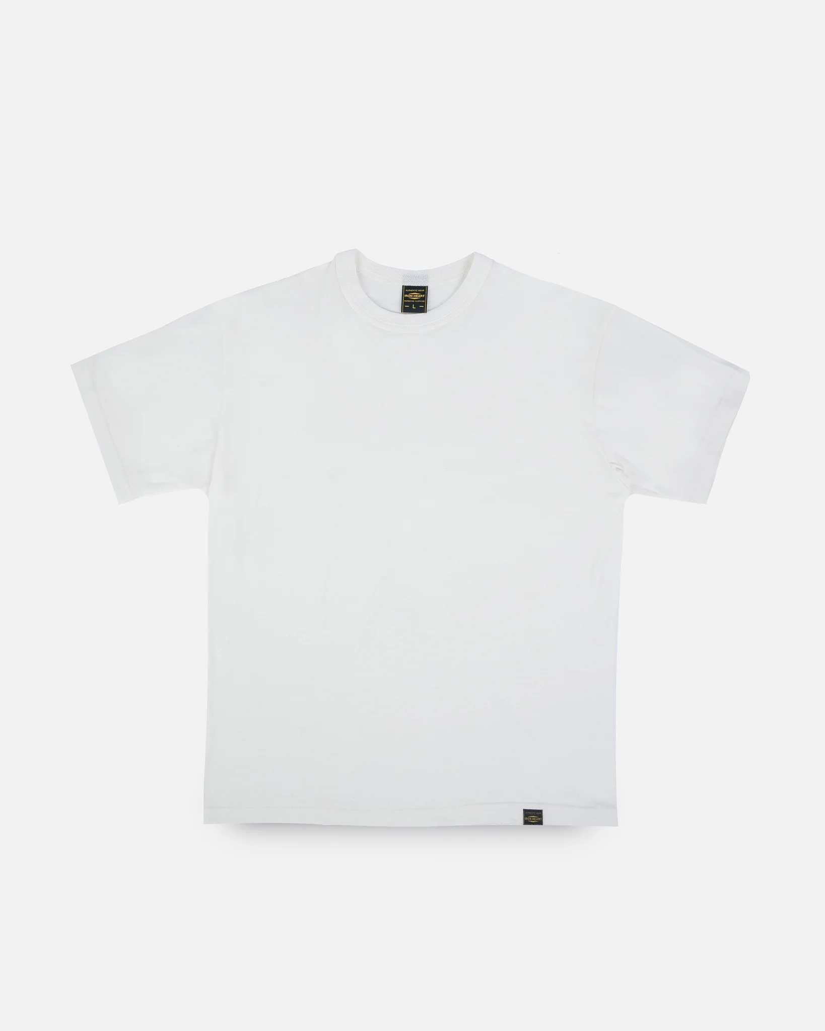 6.5oz Loopwheel Crew Neck T-Shirt with longer body - White
