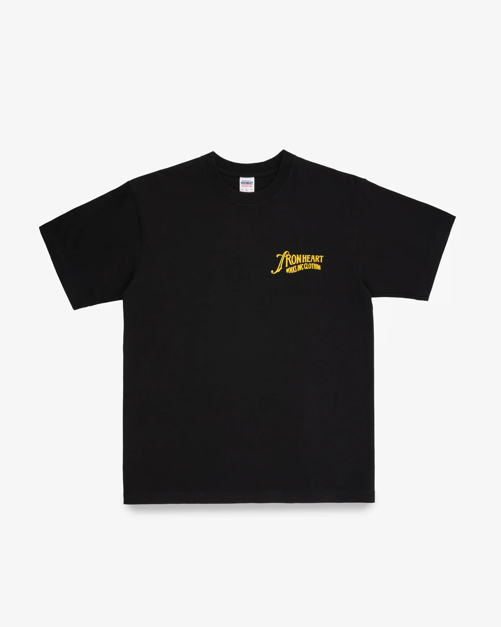 7.5oz Printed Loopwheel Crew Neck T-Shirt - Black
