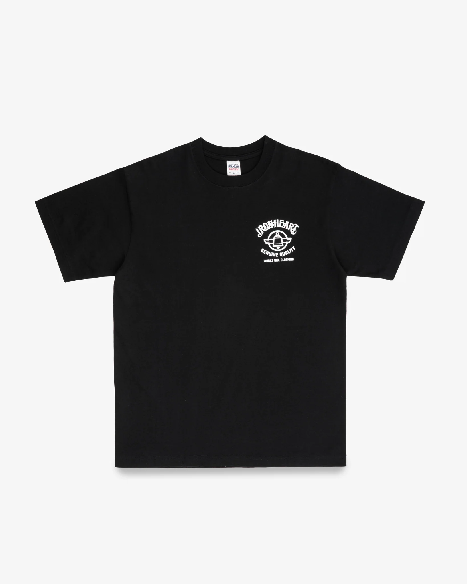 7.5oz Printed Loopwheel Crew Neck T-Shirt - Black