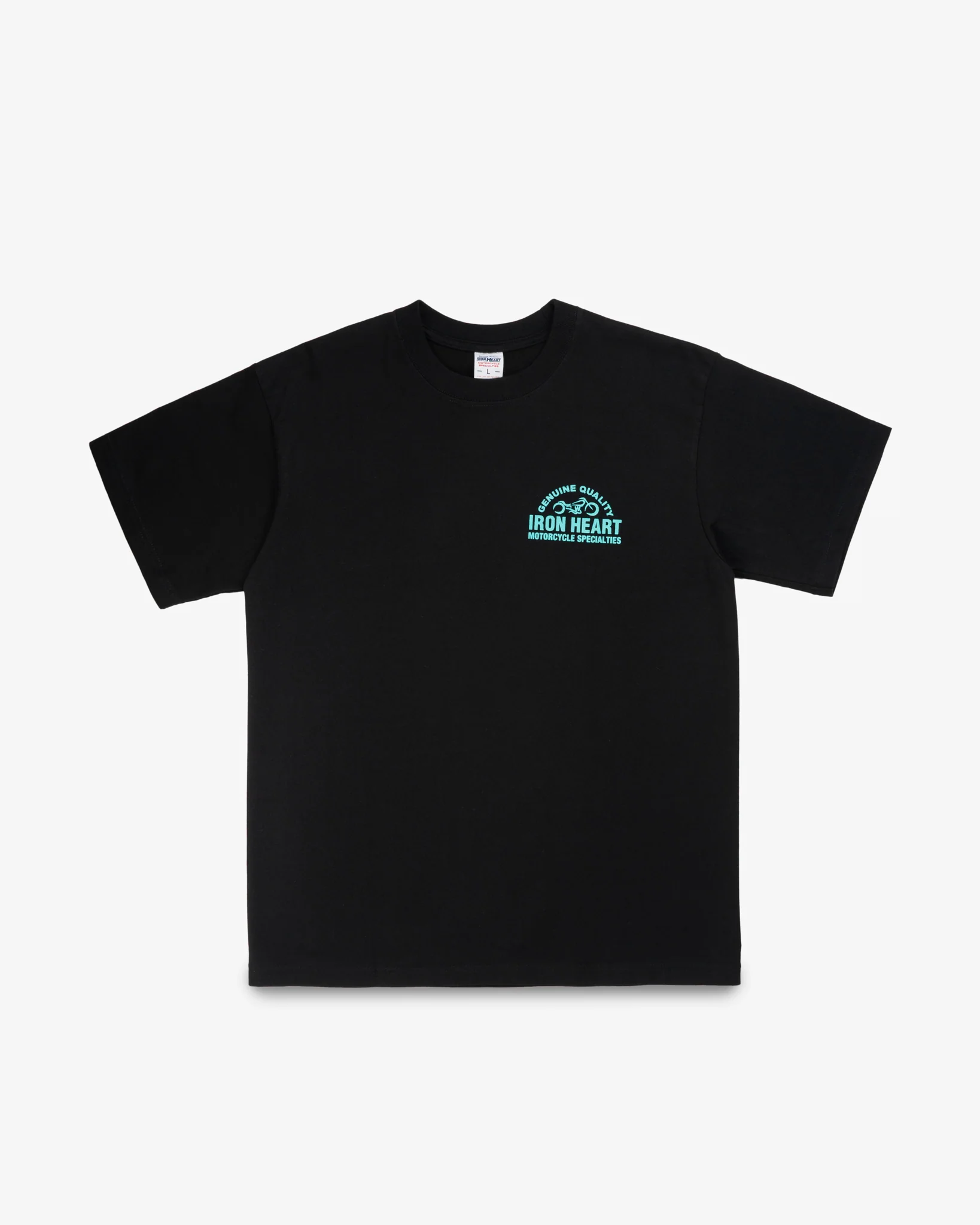 7.5oz Printed Loopwheel Crew Neck T-Shirt - Black