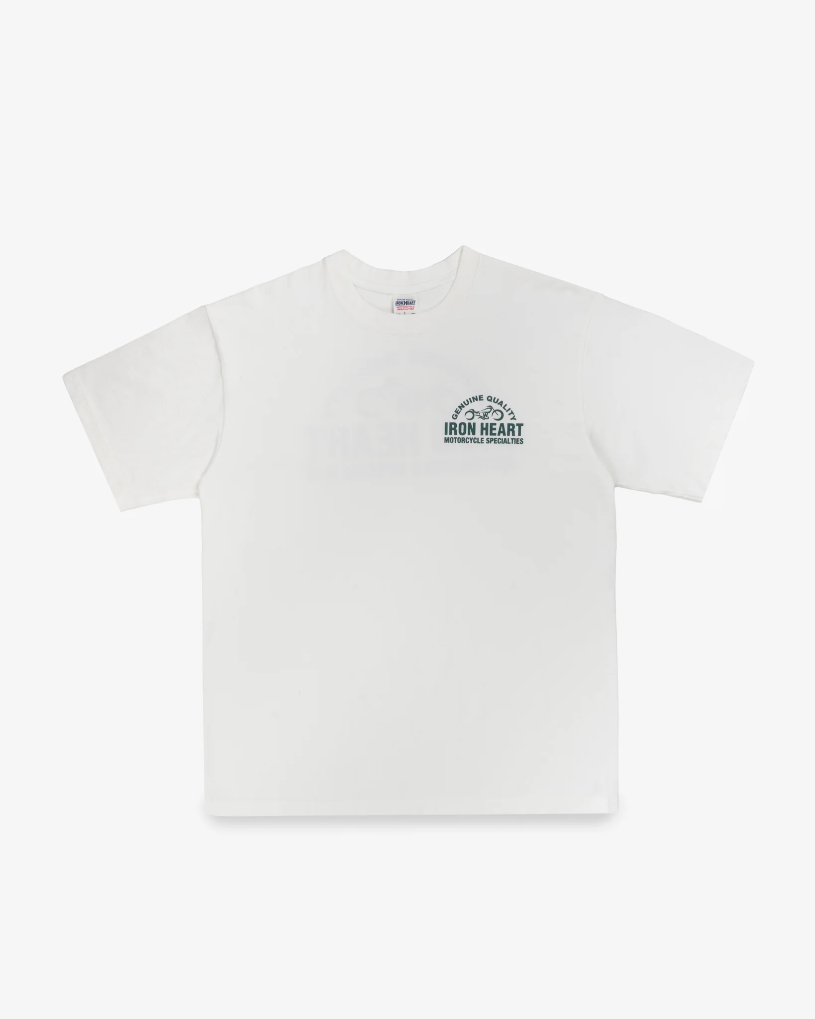 7.5oz Printed Loopwheel Crew Neck T-Shirt - White