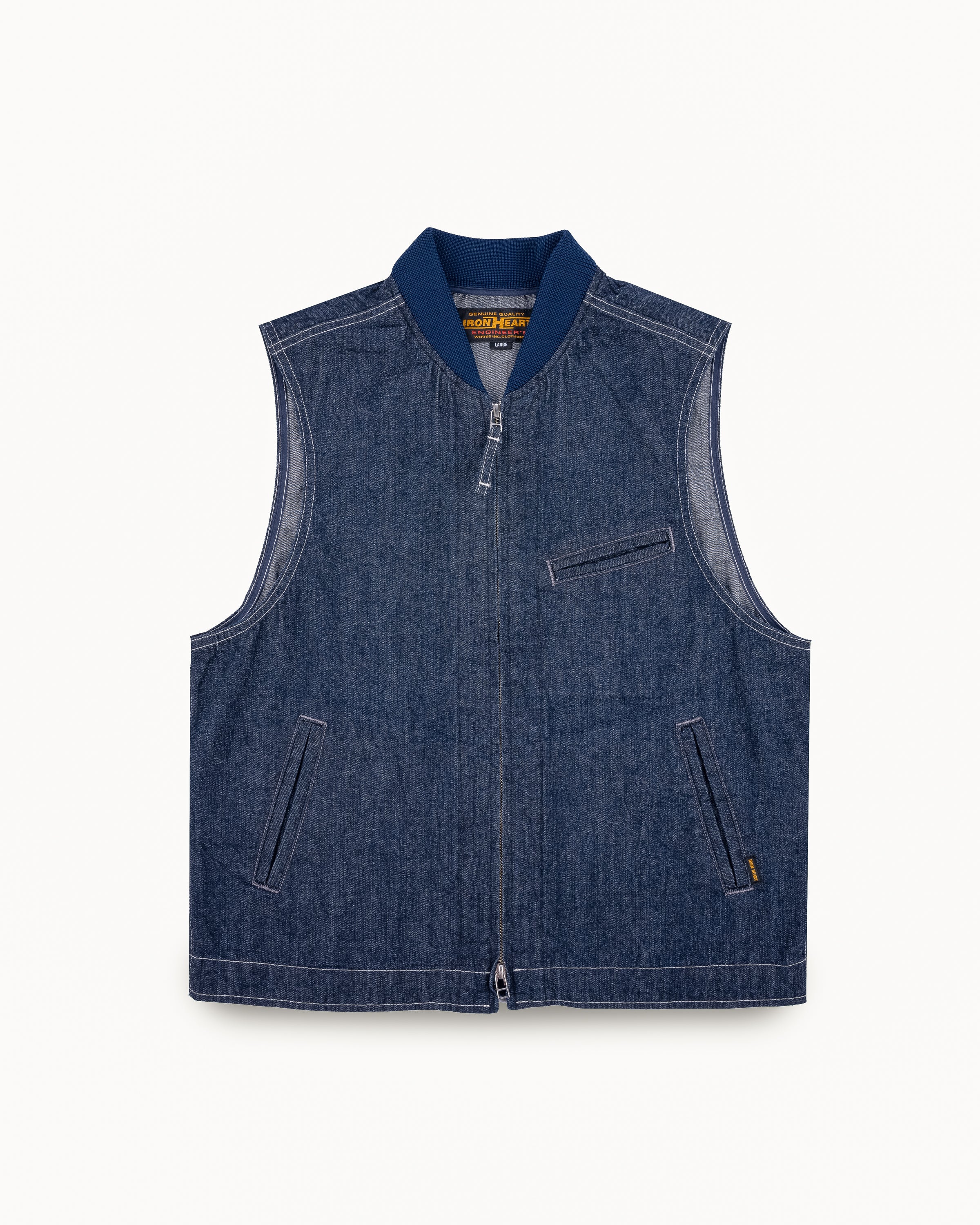 10oz Selvedge Denim Work Vest - Indigo