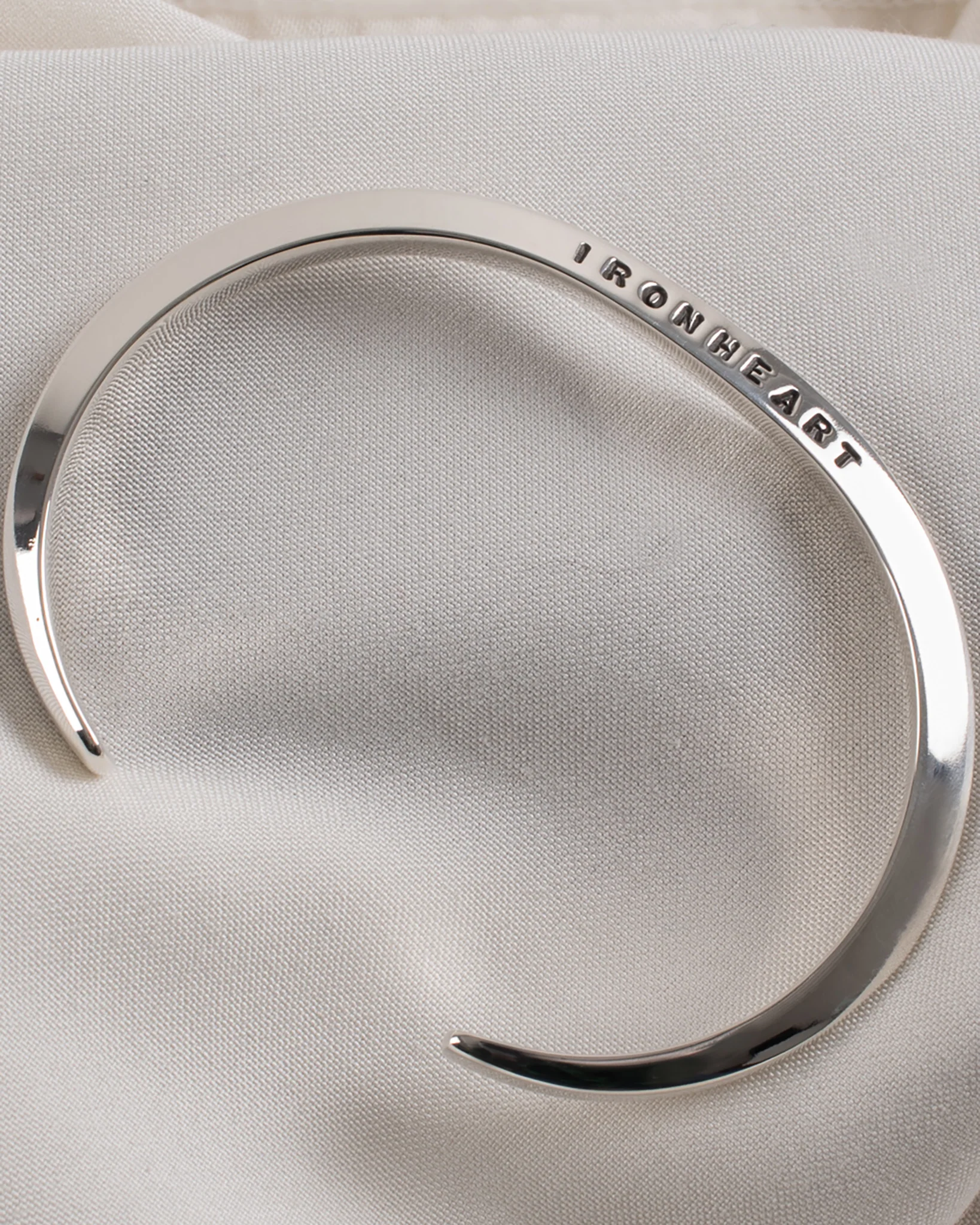 Iron Heart "V" Profile Bangle - Sterling Silver