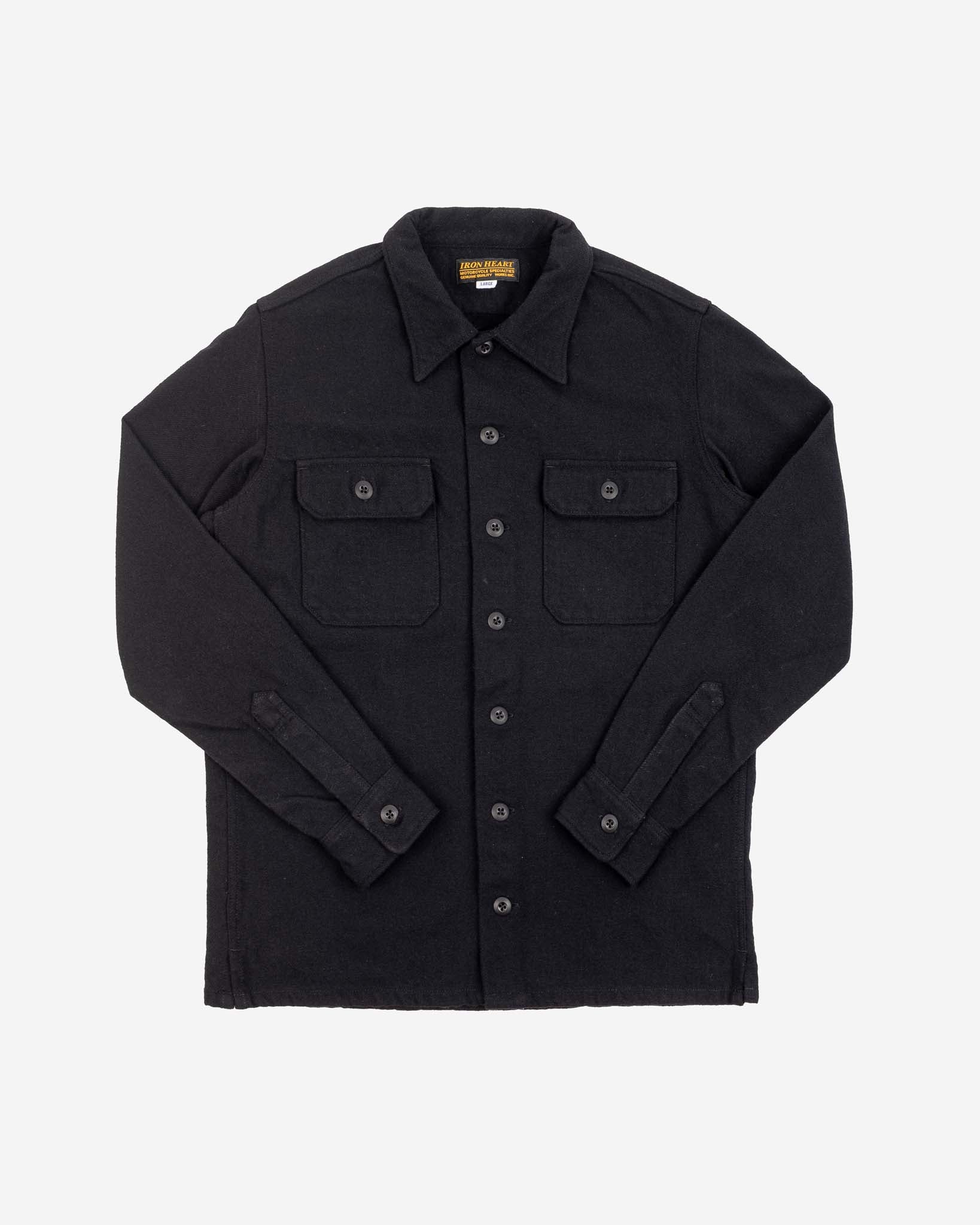 10oz Recycled Nylon Mechanic Work Shirt - Black