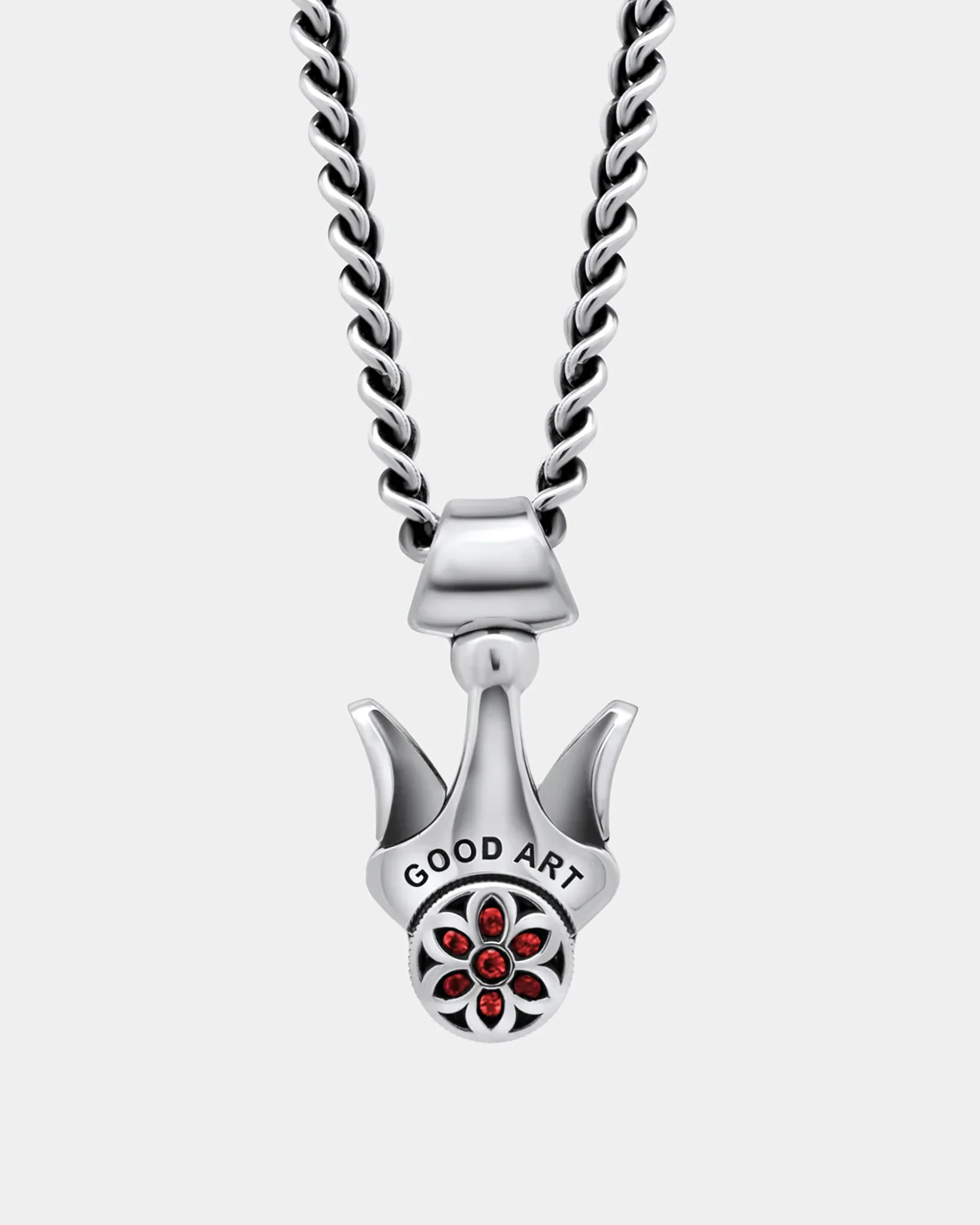 GOOD ART HLYWD Model 10 Button - Sterling Silver with Rubies