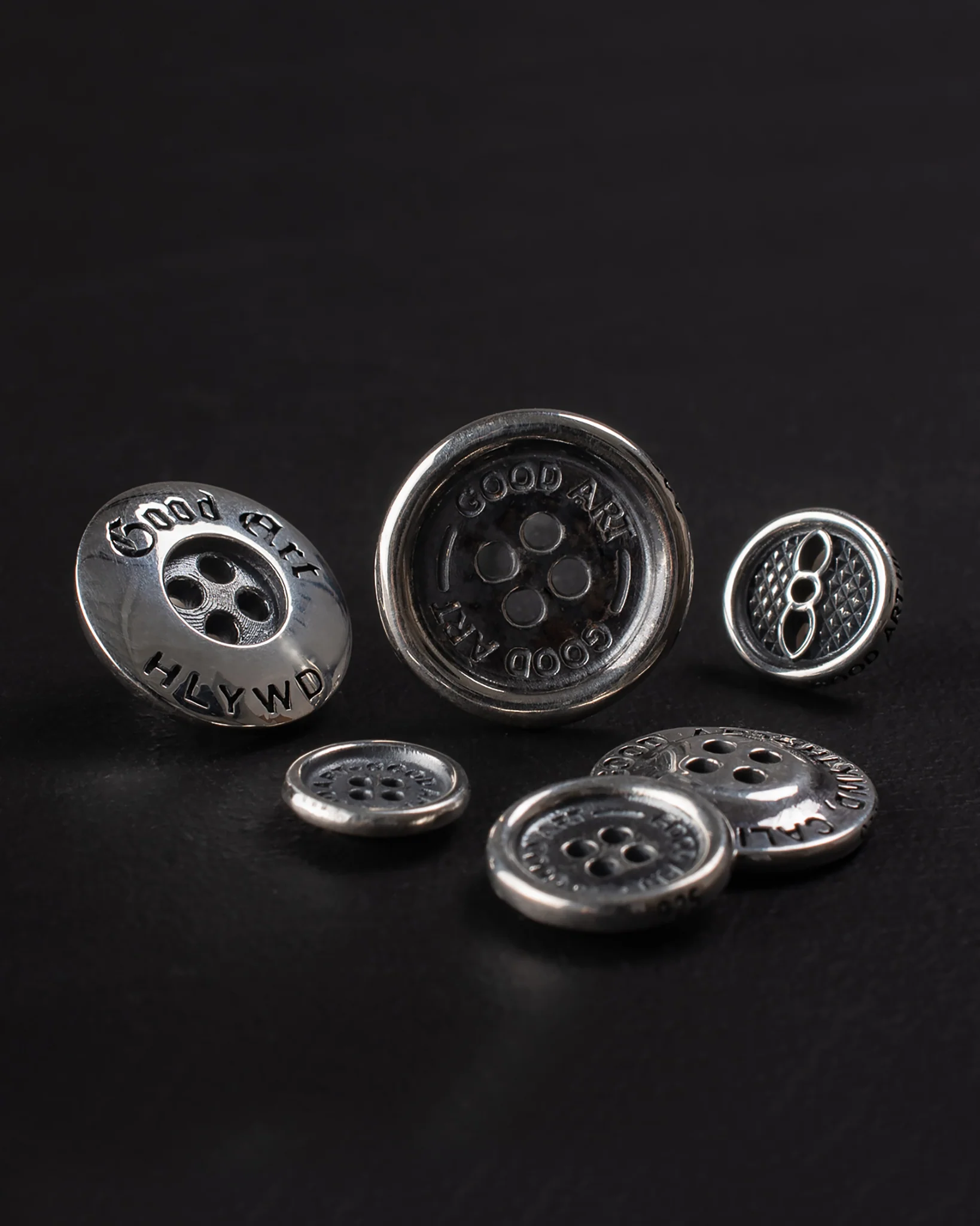 GOOD ART HLYWD Buttons (6 Styles) - Sterling Silver